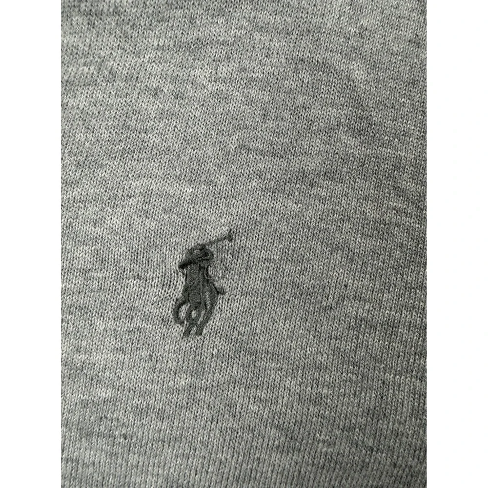 Polo Ralph Lauren Mens Pima Cotton V-Neck Sweater Gray Small Pony Logo Heather